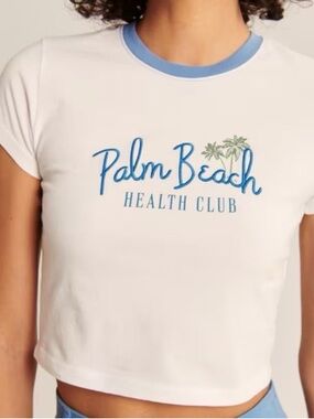 Abercrombie & Fitch Palm Beach Health Club Graphic Baby Tee